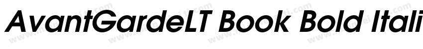 AvantGardeLT Book Bold Italic字体转换
